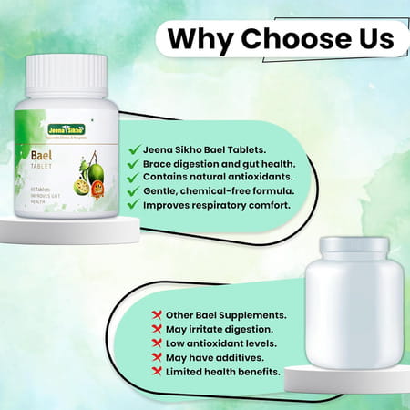Jeena Sikho Bael | Naturally Beneficial For Bowel Wellness | And Digestion | 60 Tablets
