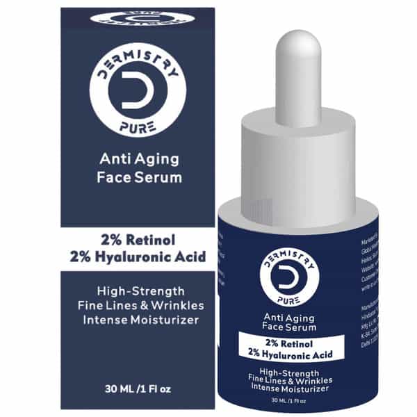 Dermistry 2% Retinol 2% Hyaluronic Acid Anti Ageing Moisturizer Fine Lines Wrinkles Face Serum 30Ml