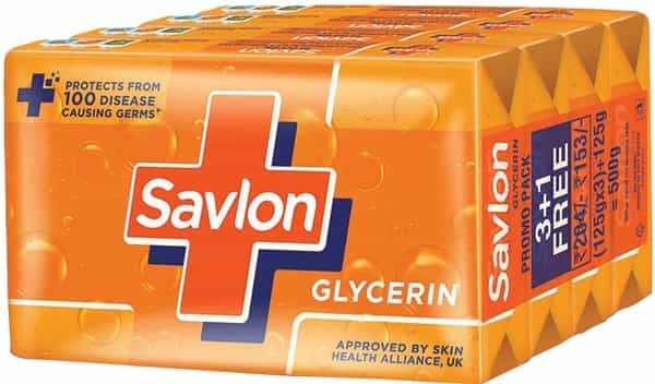 Savlon Glycerine Soap Packet Of 500 G (Buy 3 Get 1 Free)