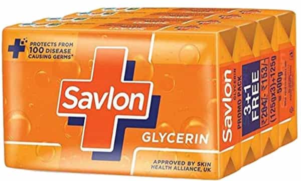 Savlon Glycerine Soap Packet Of 500 G (Buy 3 Get 1 Free)