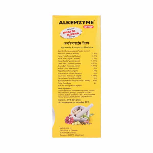 Alkemzyme Delicious Khatta Meetha Flavour Bottle Of 200Ml Syrup