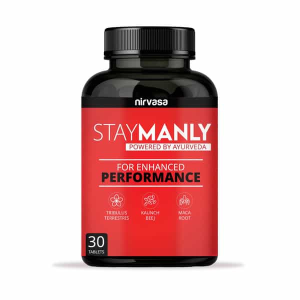 Nirvasa Staymanly Tablets For Men | Improves Vigour | For Performance Support - 30 Tablets
