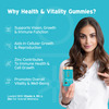 Nutriburst Health & Vitality Gummies With Multivitamins & Biotin (60 Gummies)(Mixed Berry Flavor)