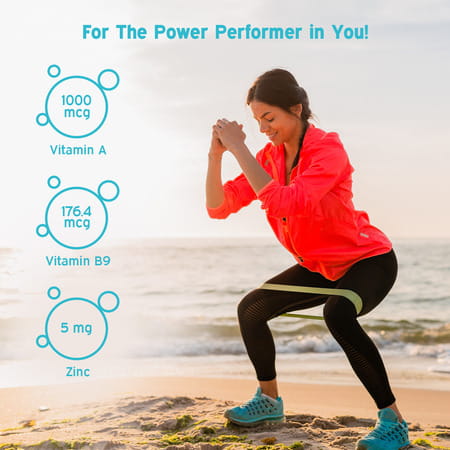 Nutriburst Health & Vitality Gummies With Multivitamins & Biotin (60 Gummies)(Mixed Berry Flavor)