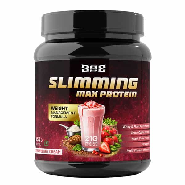 Sos Nutrition Whey Protein Slimming Max Weight Loss Herbs Multi Vitamin Strawberry Protein 454G