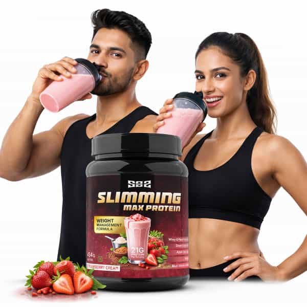 Sos Nutrition Whey Protein Slimming Max Weight Loss Herbs Multi Vitamin Strawberry Protein 454G