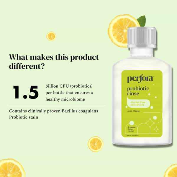 Perfora Mouthwash Probiotic Rinse Lemon Mint