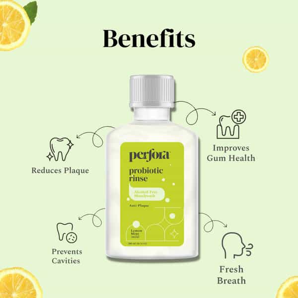 Perfora Mouthwash Probiotic Rinse Lemon Mint
