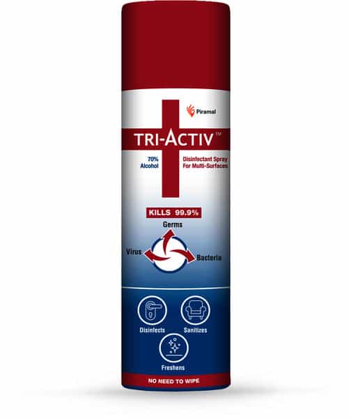 Tri-Activ Disinfectant Spray For Multi-Surfaces - 70% Alcohol Based - 230Ml