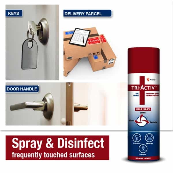 Tri-Activ Disinfectant Spray For Multi-Surfaces - 70% Alcohol Based - 230Ml