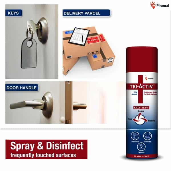 Tri-Activ Disinfectant Spray For Multi-Surfaces - 70% Alcohol Based - 230Ml