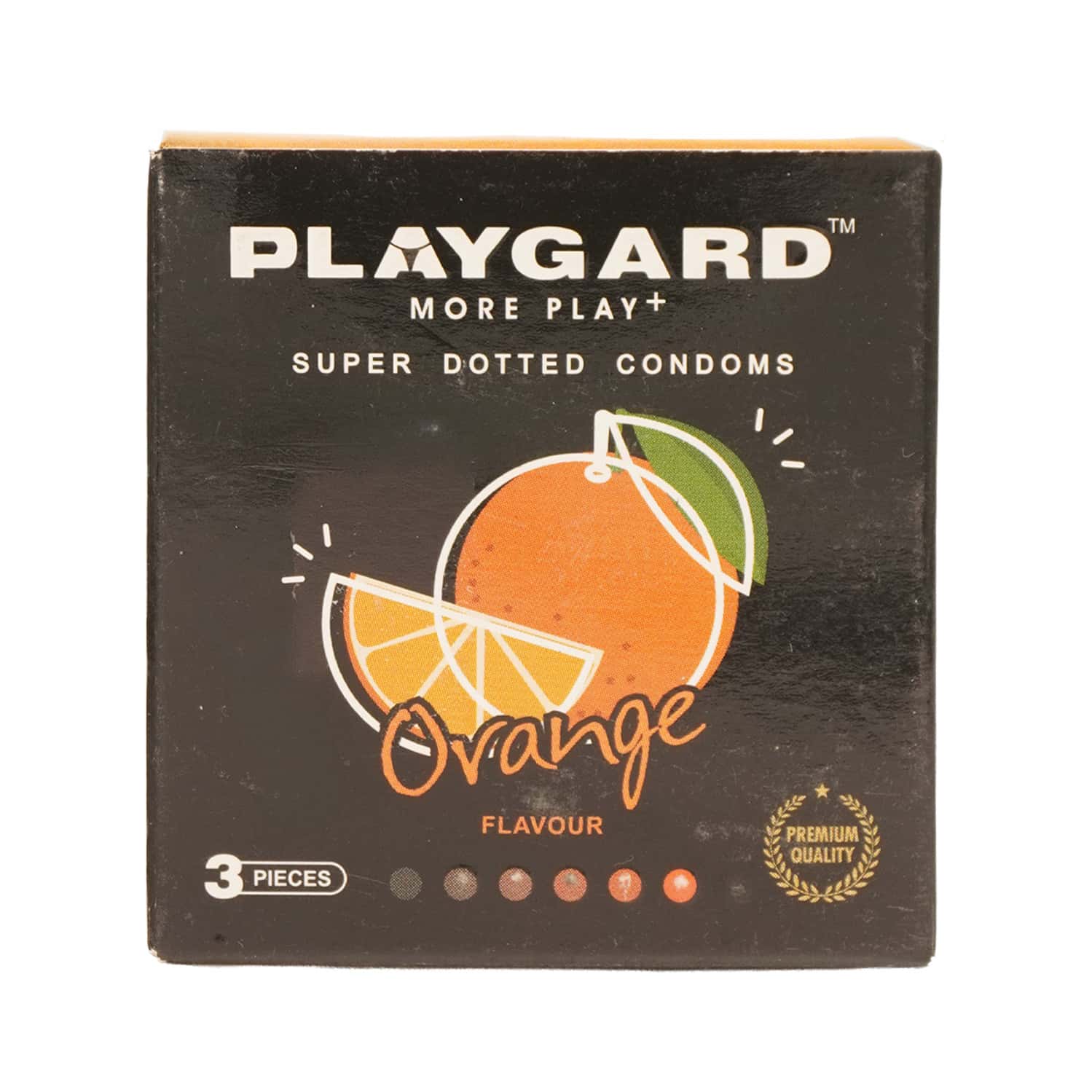 Playgard More Play + Orange Flavour Super Dotted Condoms 3 No's