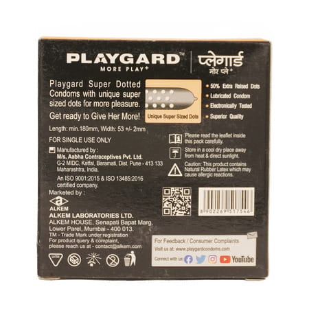 Playgard More Play + Orange Flavour Super Dotted Condoms 3 No'S