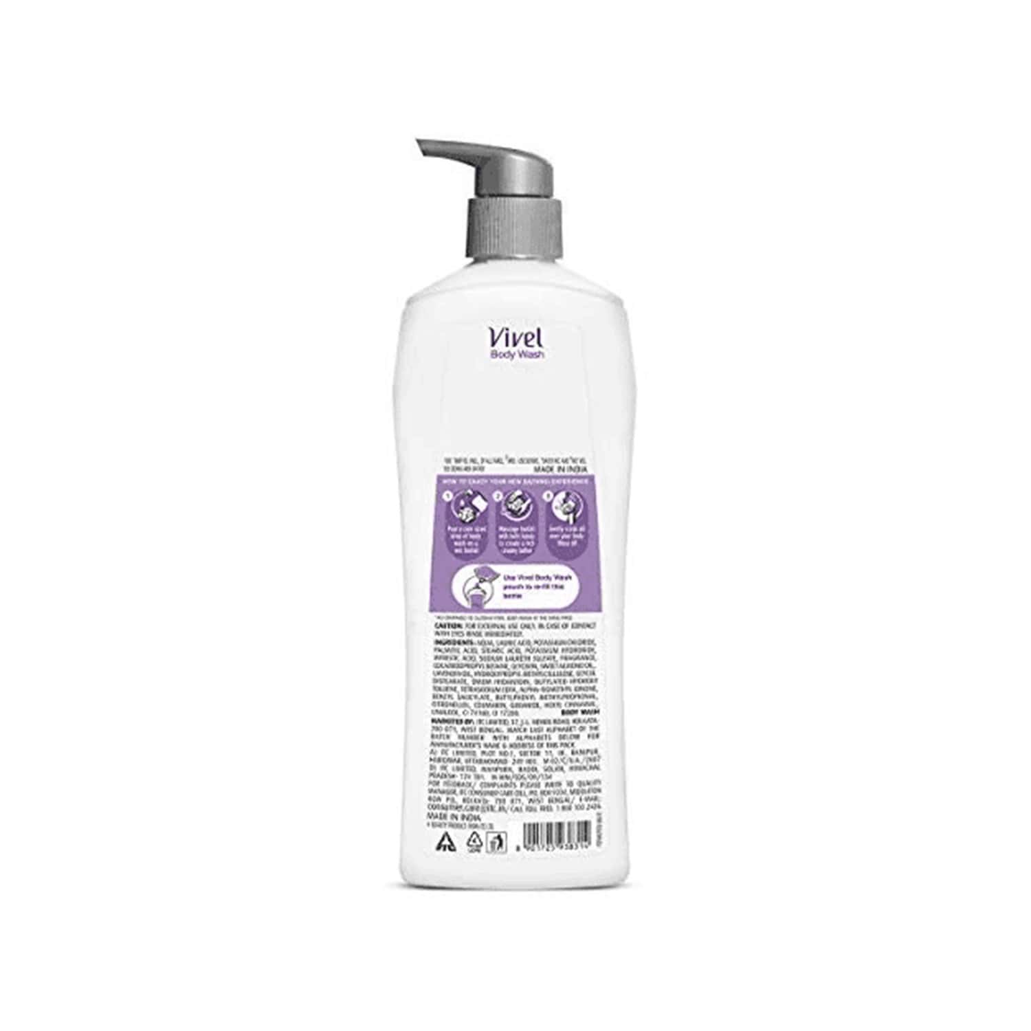 Buy VIVEL LAVENDER AND ALMOND OIL BODY WASH BOTTLE OF 500 ML Online