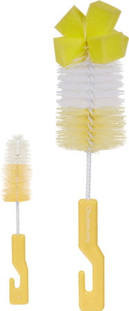 Buddsbuddy 2 In 1 Classic Baby Bottle And Nipple Cleaning Brush Yellow Bb7227