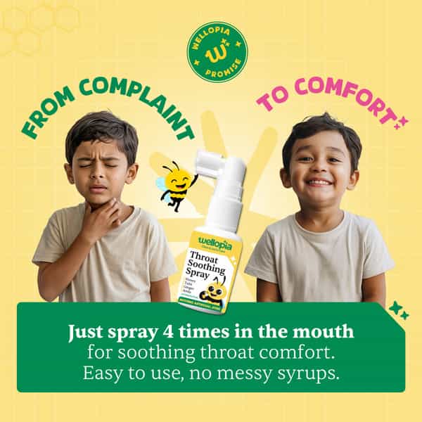 Wellopia Kids Throat Soothing Spray | Ages 2+ | Sore Throat & Dry Cough Relief