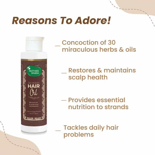 Mother Sparsh30 Herbs Natural Hair Oil -200Ml