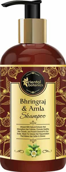 Oriental Botanics Bhringraj & Amla Hair Shampoo No Sls / Sulphate Paraben Silicones - 300 Ml