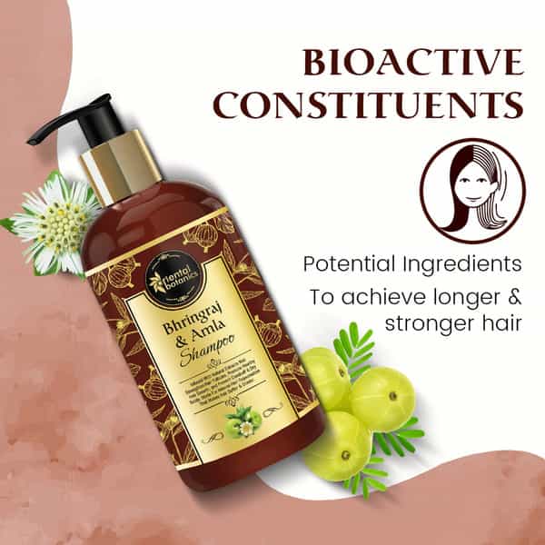 Oriental Botanics Bhringraj & Amla Hair Shampoo No Sls / Sulphate Paraben Silicones - 300 Ml
