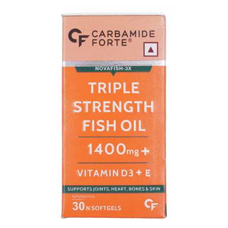 Carbamide Forte Triple Strength Fish Oil 1400mg Bottle Of 30 Softgels