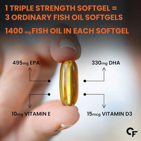 Carbamide Forte Triple Strength Fish Oil 1400mg Bottle Of 30 Softgels