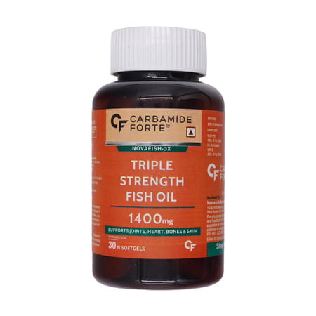 Carbamide Forte Triple Strength Fish Oil 1400mg Bottle Of 30 Softgels