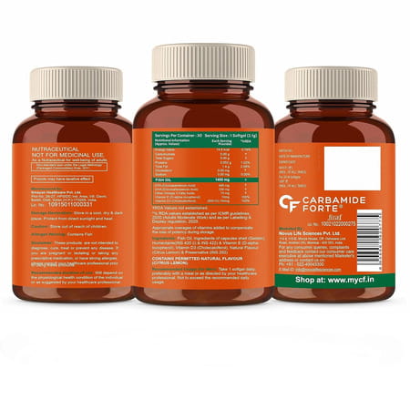Carbamide Forte Triple Strength Fish Oil 1400mg Bottle Of 30 Softgels