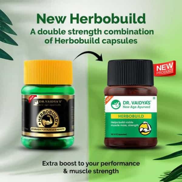 Dr. Vaidya's New Herbobuild - 30 Capsules - Pack Of 2