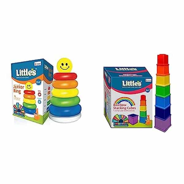 Littles Junior Ring & Littles Rainbow Stacking Cubes (Multicolor)