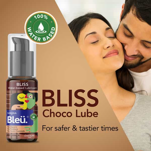 Bleu Bliss 100% Water-Based Lubricant|Aloe Vera & Cucumber Extract|Natural Chocolate Flavour|50Ml