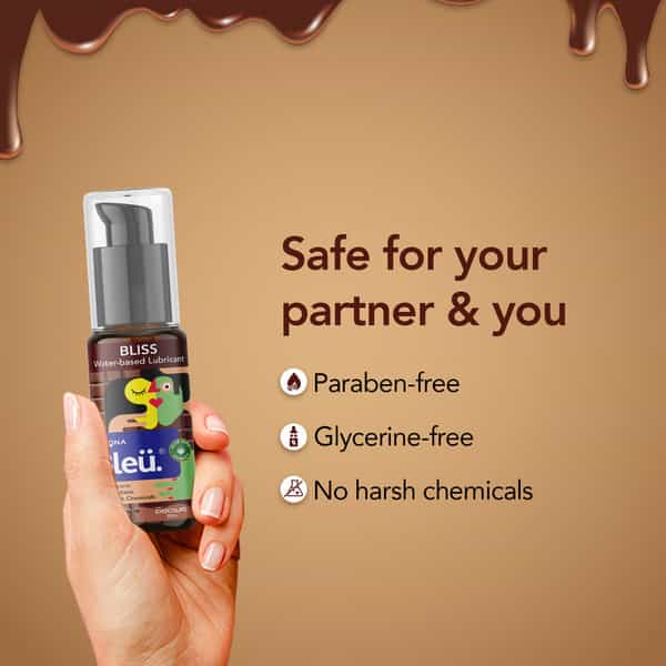 Bleu Bliss 100% Water-Based Lubricant|Aloe Vera & Cucumber Extract|Natural Chocolate Flavour|50Ml