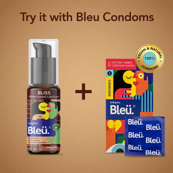 Bleu Bliss 100% Water-Based Lubricant|Aloe Vera & Cucumber Extract|Natural Chocolate Flavour|50Ml