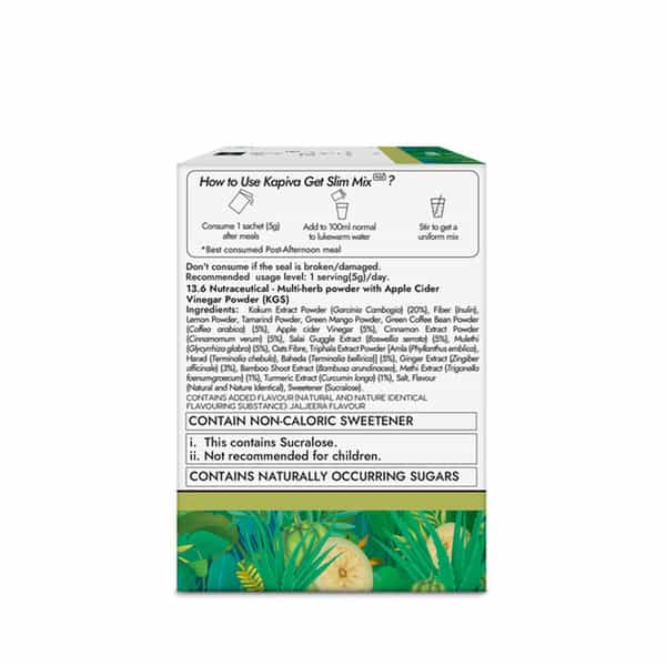 Kapiva Get Slim Mix (150 Gms) | Blend Of 10 Weight-Management Herbs | For Sustainable Weight Care