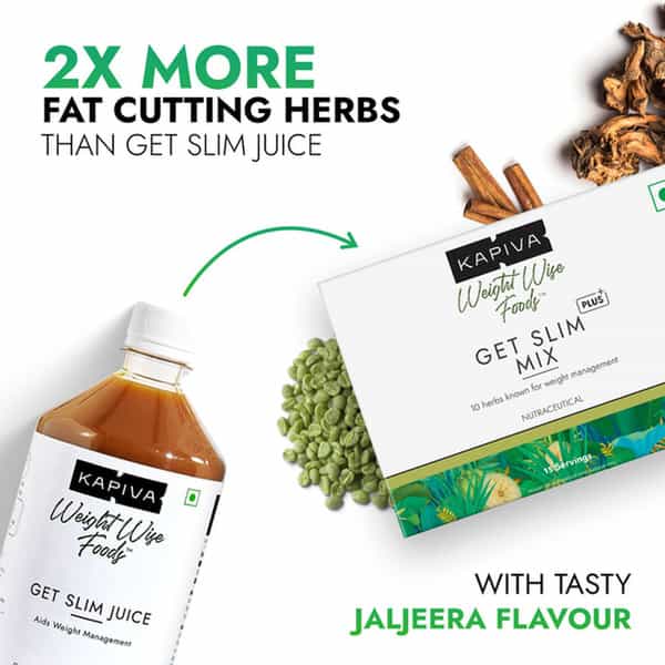 Kapiva Get Slim Mix (150 Gms) | Blend Of 10 Weight-Management Herbs | For Sustainable Weight Care