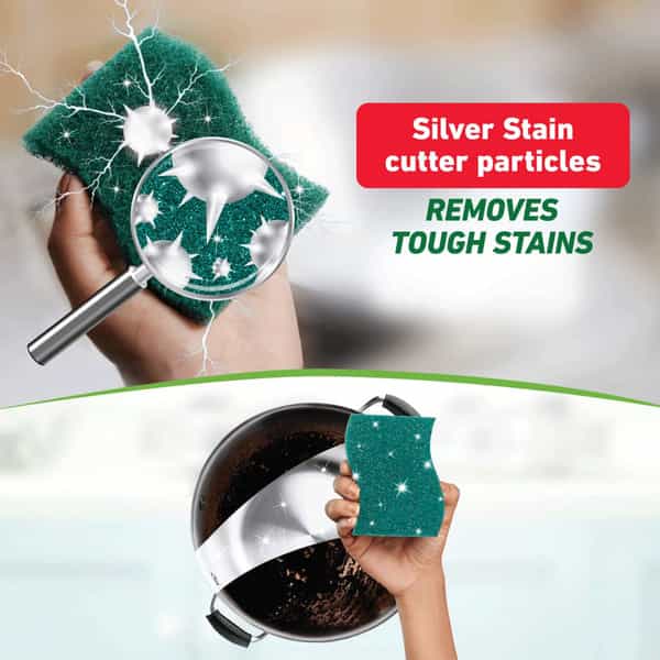 Scotch-Brite Silver Sparks Scrub Pad - Pack Of 6
