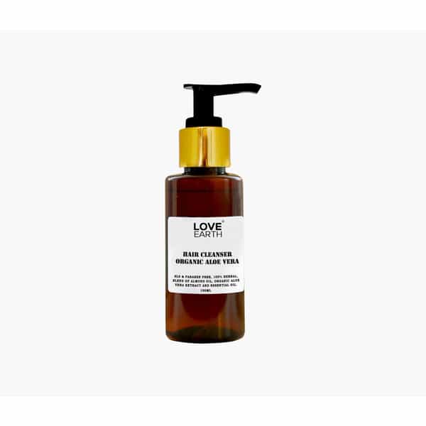Love Earth Hair Cleanser Organic Aloe Vera Cleansing & Hydration 100Ml