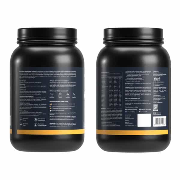 Nutrabay Gold Mega Mass Weight Gainer Rich Chocolate Creme - 1Kg