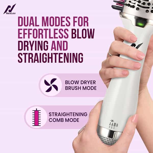 Nexlev Ionic 4 In 1 Hot Air Brush + Straightener V-02