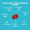 Nutriburst Health & Vitality Gummies With Multivitamins & Biotin (2X60 Gummies)(Mixed Berry Flavor)