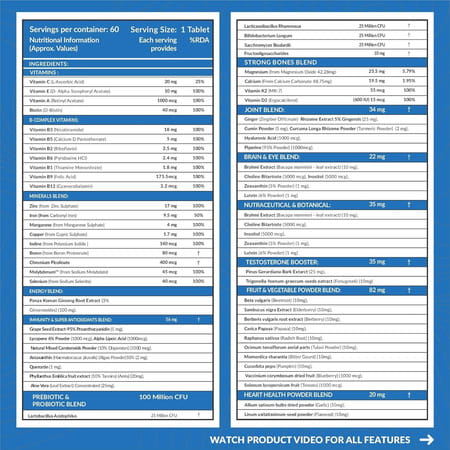 Carbamide Forte Multivitamin For Men 67 Ingredients 13 Vital Blends 60 Tablets