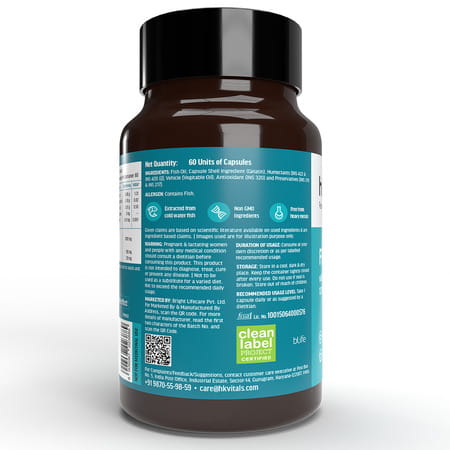 Hk Vitals Calcium | Magnesium | Zinc + Fish Oil (60 Each) | Combo | With Omega 3 & D3