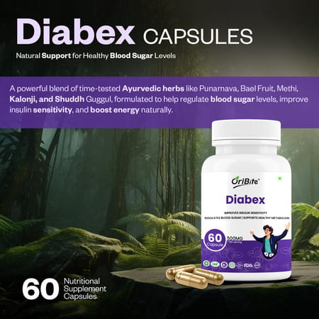 Oribite Diabetic Support Capsules For Blood Sugar Balance 60 Capsules
