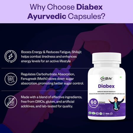 Oribite Diabetic Support Capsules For Blood Sugar Balance 60 Capsules