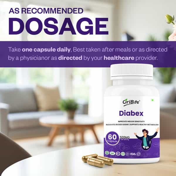 Oribite Diabetic Support Capsules For Blood Sugar Balance 60 Capsules