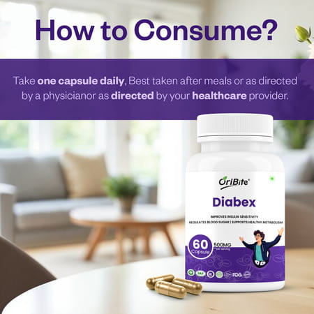 Oribite Diabetic Support Capsules For Blood Sugar Balance 60 Capsules