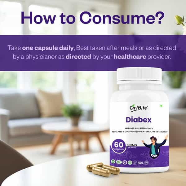 Oribite Diabetic Support Capsules For Blood Sugar Balance 60 Capsules