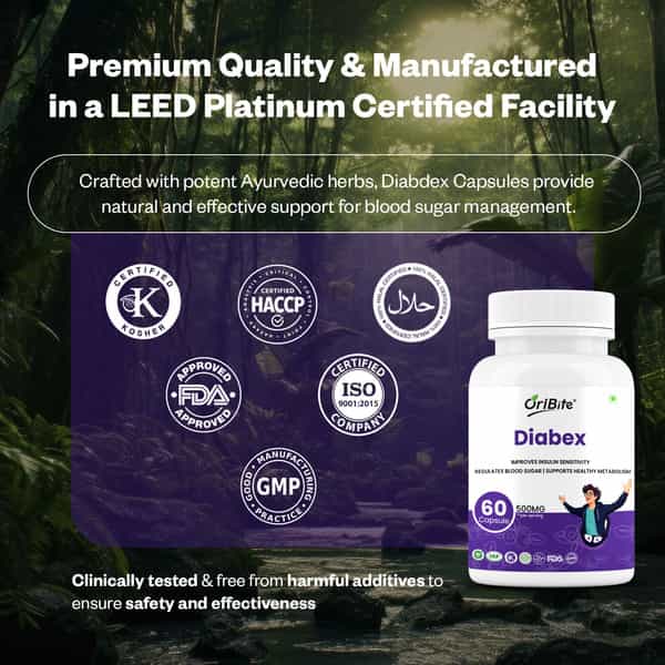 Oribite Diabetic Support Capsules For Blood Sugar Balance 60 Capsules