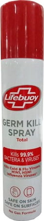 Lifebuoy Antibacterial Germ Kill Spray (No Gas) Safe On Skin Safe On Surfaces - 200 Ml