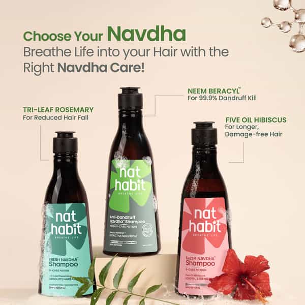 Nat Habit Anti-Dandruff Shampoo | 99.9 % Dandruff Kill With Advances Zero Flake Technology | 250 Ml