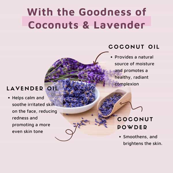 Coco Crush Lavender Coconut Body Scrub For Brightening Skin | 100% Natural Scrub - 15G